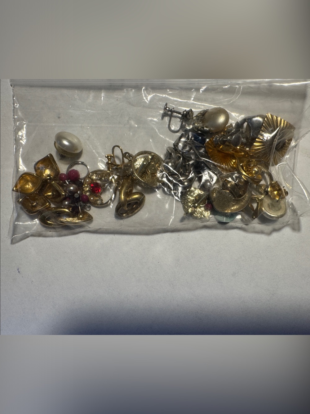 Mixed Gold-Tone and Pearl Womenβs Earring Set - Multi-Color